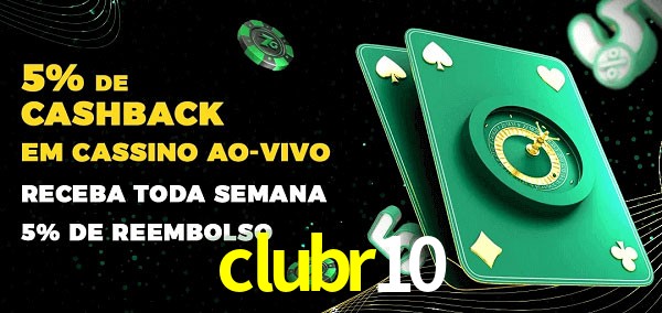 Promoções do cassino ao Vivo clubr10